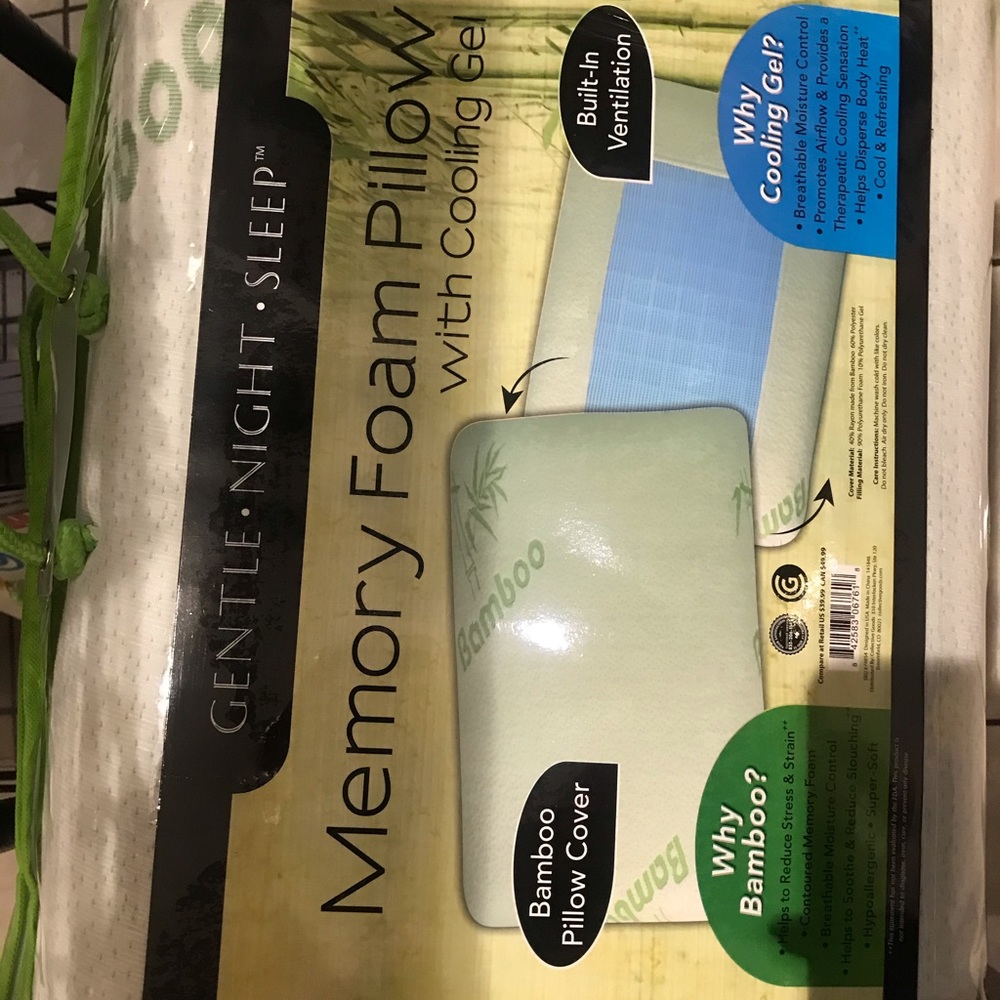 Bamboo memory foam pillow